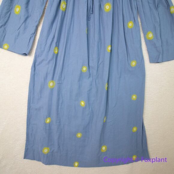 New! Free People Emory Embroidered Sun Midi‎ Dress blue, size S - Picture 5 of 16